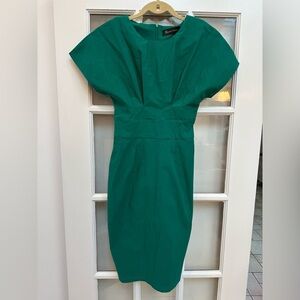 Gown Town Emerald Green Fitted Pinup Cocktail Dress Size S Small NWT